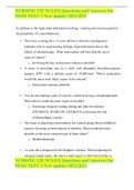 NURSING 225 NCLEX Questions and Answers for PEDS TEST 3 New update 2022&sol;2023
