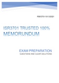 Exam (elaborations) ISR3701 