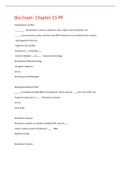 Bio Exam Chapter 15 PP