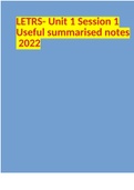 LETRS- Unit 1 Session 1 Useful summarised notes 2022