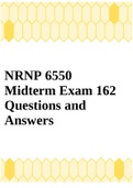 NRNP 6550 Midterm Exam 162 Questions and Answers