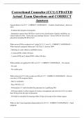 Correctional Counselor &lpar;CC1&rpar; UPDATED  Actual Exam Questions and CORRECT  Answers