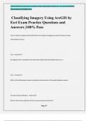 Classifying Imagery Using ArcGIS by Esri Exam Practice Questions and Answers &vert;100&percnt; Pass