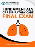 Fundamentals of Respiratory Care Final Exam (Comprehensive Q&A)