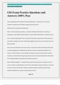 GIS Exam Practice Questions and Answers &vert;100&percnt; Pass