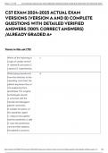 CST EXAM 2024-2025 ACTUAL EXAM VERSIONS &lpar;VERSION A AND B&rpar; COMPLETE QUESTIONS WITH DETAILED VERIFIED ANSWERS &lpar;100&percnt; CORRECT ANSWERS&rpar; &sol;ALREADY GRADED A&plus;