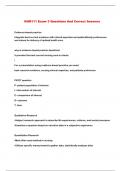 NUR111 Exam 3 Questions And Correct Answers