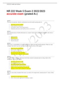 NR 222 Week 5 Exam 2 2022/2023 accurate exam (graded A+)