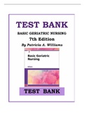 BASIC GERIATRIC NURSING, 7TH EDITION BY PATRICIA A. WILLIAMS TEST BANK 