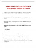 NURS 487 Final Exam Questions And 100&percnt; Correct Answers A&plus; Graded