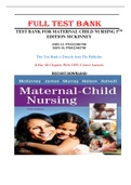 Test Bank for Maternal Child Nursing 5th Edition by McKinney