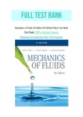 Mechanics of Fluids SI Edition 5th Edition Potter Test Bank
