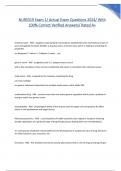 NURS319 Exam 1&sol; Actual Exam Questions 2024&sol; With  100&percnt; Correct Verified Answers&sol; Rated A&plus; 