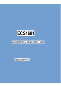 ECS1601 Assignment 4 Semester 1 2 ECONOMICS ECS 1601