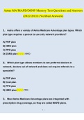 Aetna MAMAPDDSNP Mastery Test Questions and Answers 2025&sol;2026 &vert; 100&percnt; Verified Answers