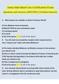 Aetna Individual Core Certification Exam Questions and Answers 2025&sol;2026 &vert; 100&percnt; Verified Answers