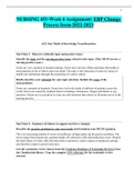  NURSING 451-Week 6 Assignment: EBP Change Process form-2022-2023