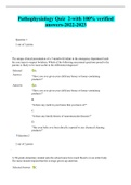 Pathophysiology Quiz  2-with 100&percnt; verified answers-2022-2023