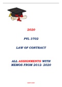 PVL3702 LAW OF CONTRACT ASSIGNMENT MEMO PACK&period;&period;pdf