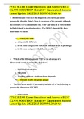 PSYCH 2301 Exam Questions and Answers BEST EXAM SOLUTION Rated A&plus; Guaranteed Success Latest Update 2022&sol;2023 DOWNLOAD A&plus;