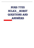 NURS 7755 NCLEX__hurst Questions And Answers