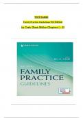 TEST BANKS For Family Practice Guidelines&comma; 6th Edition by Jill C&period; Cash&semi; Cheryl A&period; Glass&comma; Verified Chapters 1 - 23&comma; Complete Newest Version