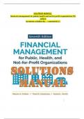 Solution Manual for Financial Management for Public Health&comma; and Not-for-Profit Organizations 7th Edition by Finkler&comma; Calabrese & Smith Verified Chapters 1 - 15&comma; Complete