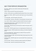 NAVY FOOD SERVICE ORGANIZATION &semi; Exam correct answers 2024&sol;2025 LATEST UPDATE 100&percnt; VERIFIED - Study guides&comma; Class notes & Summaries Looking for the best study guides&comma; study notes and summaries &quest; On this page you'll find  study Guide documents about