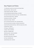Navy Programs and Policies &semi; Exam correct answers 2024&sol;2025 LATEST UPDATE 100&percnt; VERIFIED - Study guides&comma; Class notes & Summaries Looking for the best study guides&comma; study notes and summaries &quest; On this page you'll find  study Guide documents about Exa
