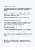 Police Entrance Exam &semi; Exam Questions & 100&percnt; Verified Correct Answers with complete solutions &lpar;Latest updates&rpar; 2024&sol;2025 - Study guides&comma; Class notes & Summaries&period; 