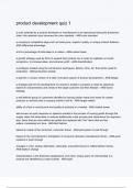 product development quiz 1 &semi; Exam Questions & 100&percnt; Verified Correct Answers with complete solutions &lpar;Latest updates&rpar; 2024&sol;2025 - Study guides&comma; Class notes & Summaries&period; 