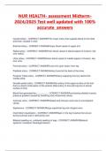 NUR HEALTH- assessment Midterm-2024&sol;2025 Test well updated with 100&percnt; accurate  answers