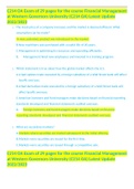C214 OA Exam of 29 pages for the course Financial Management at Western Governors University &lpar;C214 OA&rpar; Latest Update 2022&sol;2023