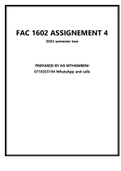 FAC1602 ASSIGNMENT 4