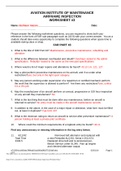 Airframe Inspection Worksheet 3 | 100% correct answers | guaranteed satisfaction