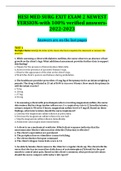 HESI MED SURG EXIT EXAM 2 NEWEST VERSION-with 100% verified answers-2022-2023