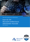 Exam AZ-104 Microsoft Certified Azure Administrator Associate