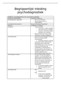 Begrippenlijst Inleiding Psychodiagnostiek