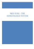 MED SURG - THE  HEMATOLOGIC SYSTEM