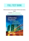 Differential Equations and Linear Algebra 4th Edition Goode Solutions Manual