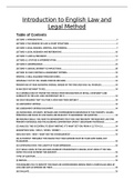 First Class First Year (Complete) Law Notes