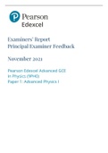 Pearson Edexcel Advanced GCE In Physics (9PH0)  Paper 1: Advanced Physics I best for 2022