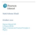 Mark Scheme (Fina) 2022 Pearson Edexcel GCE In Physics (9PH0) Paper 3: General and Practical Principles in  Physics