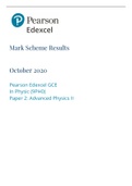 Mark Scheme Results 2022 Pearson Edexcel GCE In Physic (9PH0) Paper 2: Advanced Physics II