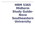 HRM 5365 Midterm Study Guide- Nova Southeastern University