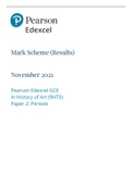 Mark Scheme (Results) 2022 Pearson Edexcel GCE In History of Art (9HT0) Paper 2: Periods