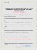COLORADO HEALTH INSURANCE EXAM LATEST 3 VERSIONS TEST BANK 2024-2025 ALL 350 QUESTIONS AND CORRECT VERIFIED ANSWERS&period;