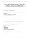 Florida Public Adjuster State Test Latest Updates 2024&sol;2025