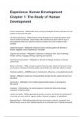 Experience Human Development Chapter 1&colon; The Study of Human Development Questions correctly answered 2025&sol;2026 graded A&plus;