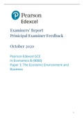 Pearson Edexcel GCE In Economics B (9EB0) Paper 3: The Economic Environment and  Business best for 2022